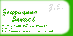 zsuzsanna samuel business card